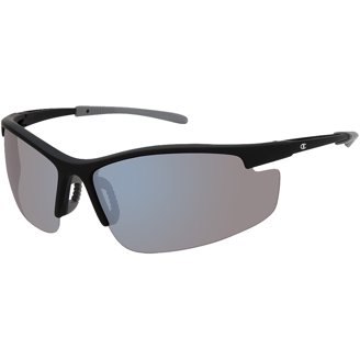 Rocawear Men's Semi-Rimless Rectangular Sunglasses - UV400 Protection, Gunmetal & Grey, 61mm
