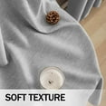 thumbnail image 6 of Grey Pinch Pleated Faux Linen Curtains 60% Blackout Two Pages with Pin Hooks - Back Tab Mid Century Modern Farmhouse Curtain - Cottagecore Curtain Light Filtering 40 x 72 Inches Long, 6 of 7