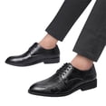 thumbnail image 3 of Vedolay Men’s Dress Shoes Oxfords Uniform Business Lace Up Formal Soft Classic Wedding Shoes(Black,9), 3 of 5