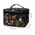 thumbnail image 5 of HELLHERO Multifunctional Large Capacity Makeup Bag with Brush Slots Cosmetic Organizer Bag Case with Slip-in Pockets Brush Protectors for Cosmetics Forest Mushroom Frog, 5 of 5