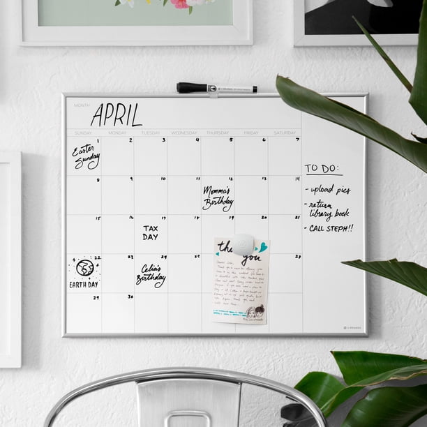 u-brands-magnetic-dry-erase-calendar-board-16-x-20-silver-735u-walmart-com