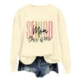 thumbnail image 3 of Women's Sweatshirts 2025 Senior Mom Class Of 2026 Sweatshirt Long Sleeve Crewneck Pullover Tops Sweatshirt for Women, 3 of 7
