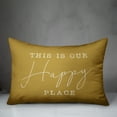 thumbnail image 3 of Creative Products Happy Place Yellow 14 x 20 Indoor / Outdoor Pillow, 3 of 3