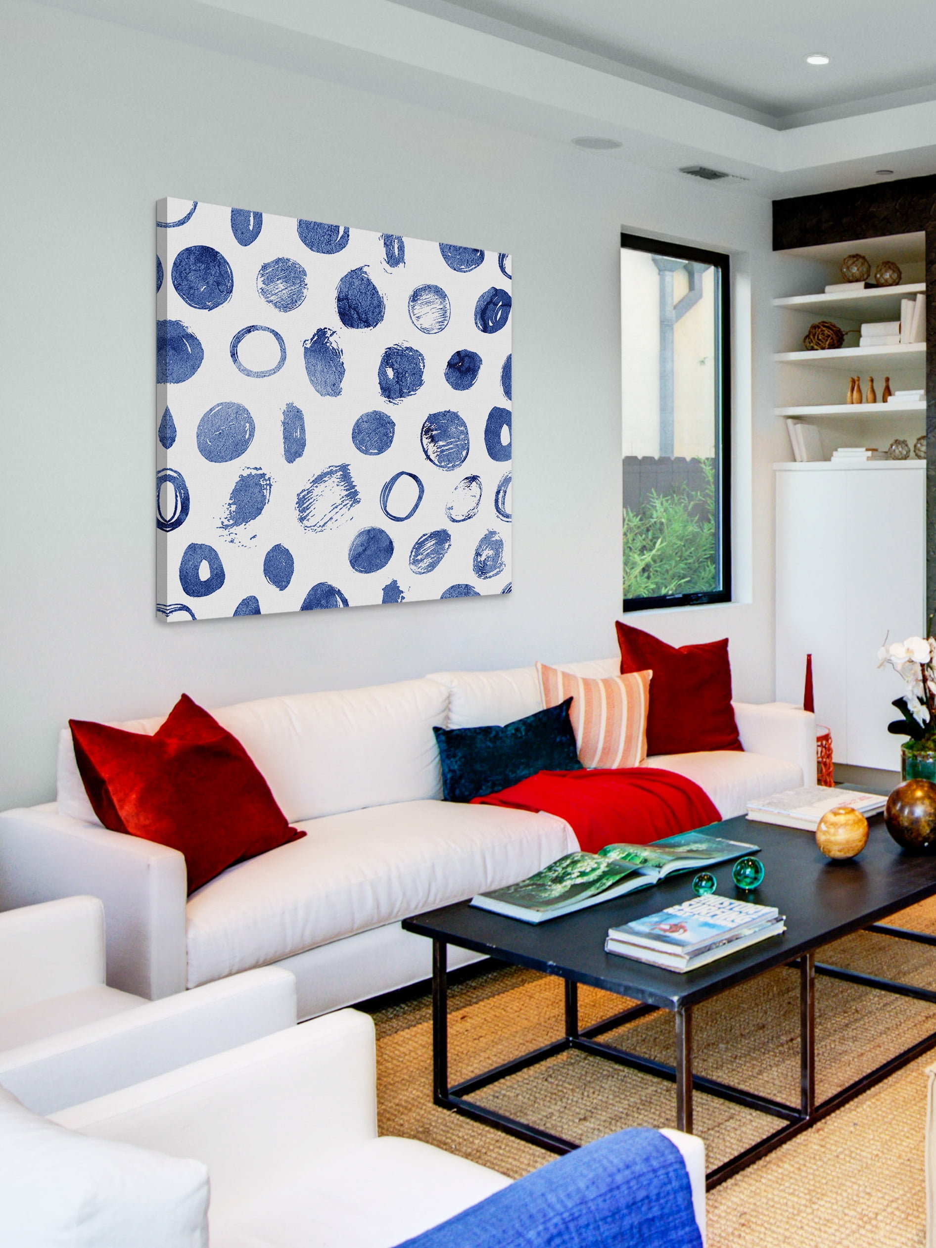 "Blue Art" Painting Print on Wrapped Canvas