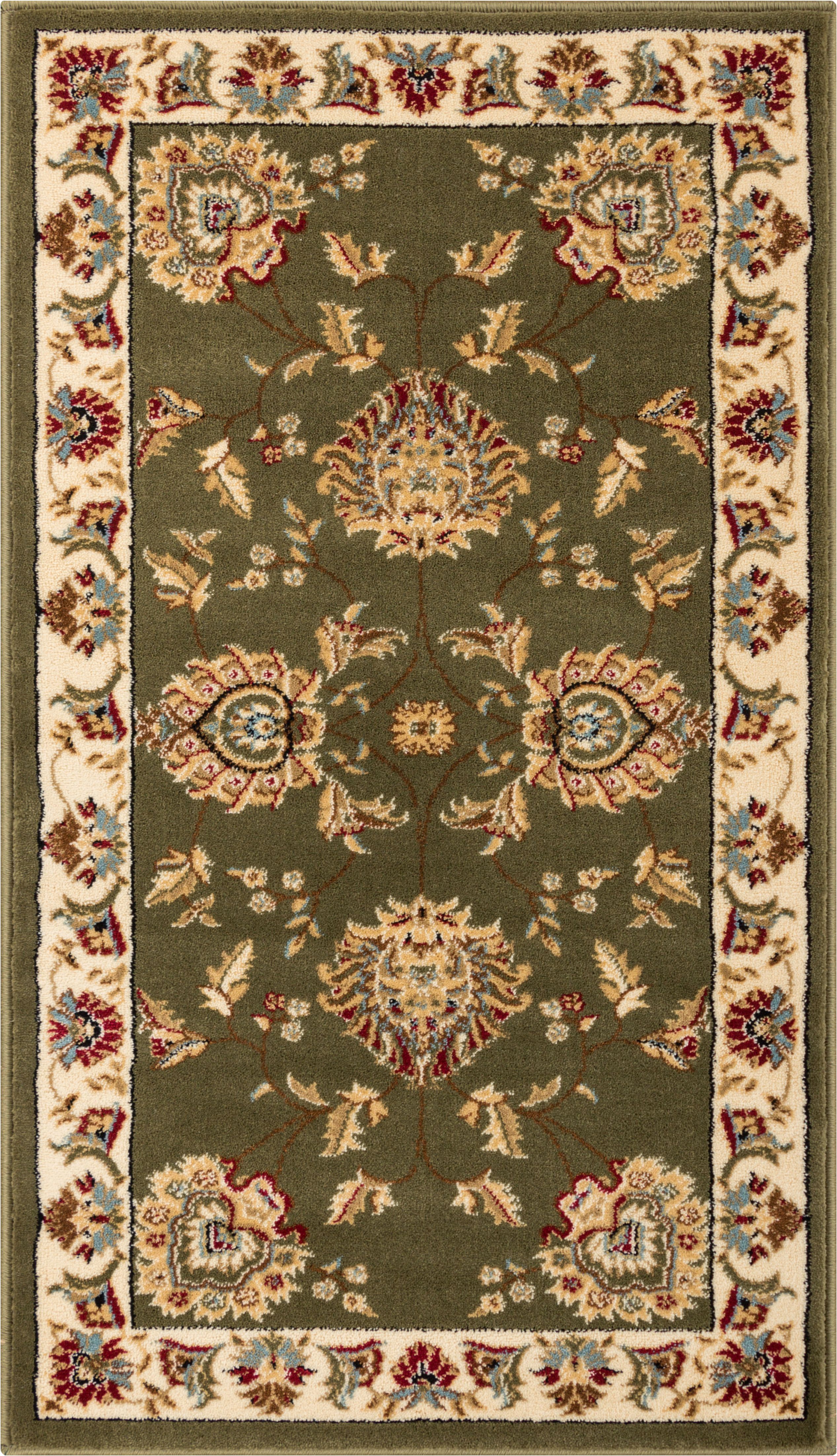 Well Woven Abbasi Green Traditional 2'3" x 3'11" Door Mat Accent Small