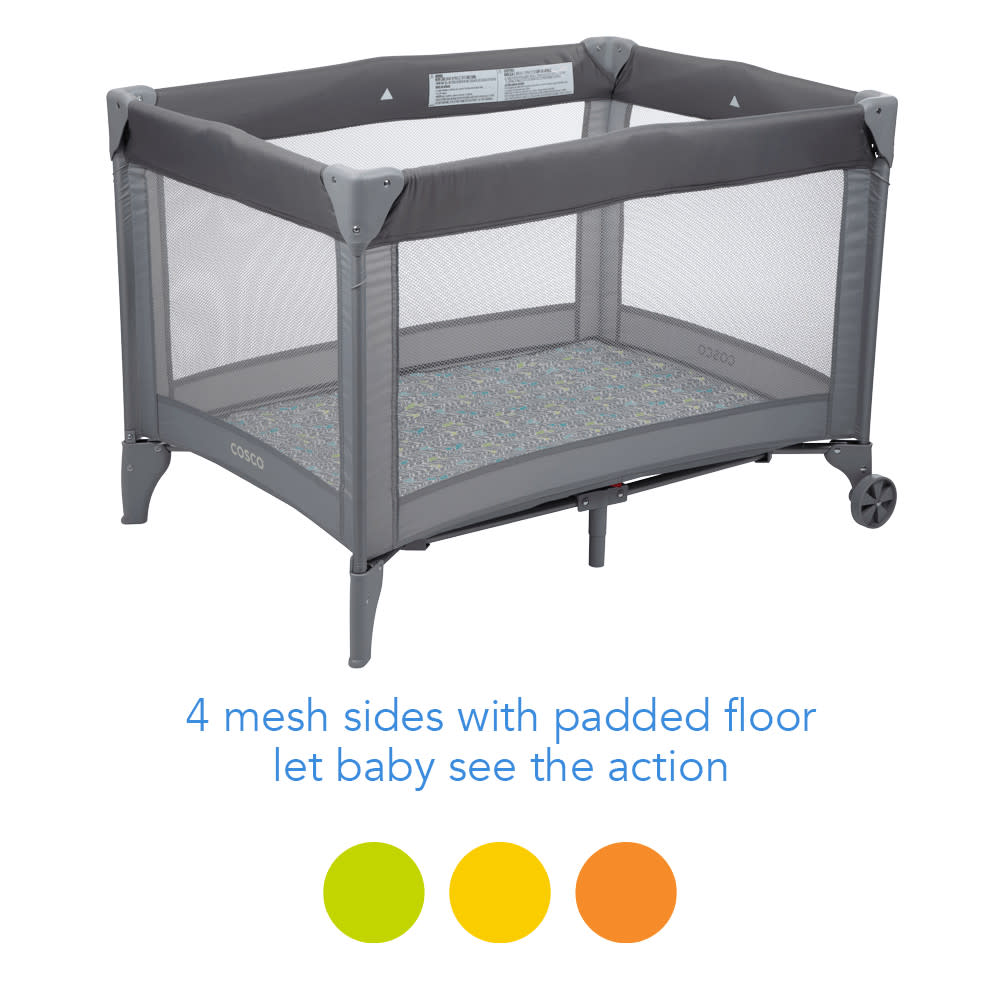 Cosco Funsport Portable Compact Baby Play Yard, Gray Arrows
