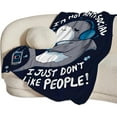 thumbnail image 2 of Funny Shark Blanket Soft Warm Cozy Cute Shark Blanket Fuzzy Plush Fleece Lightweight Flannel Blankets Gift for Adult Women Men Girl Boy 50"x40", 2 of 6