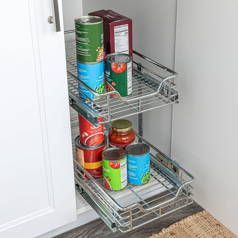 Kitchen Cabinet Pull-out Basket Rack Household Pull-out Dishes