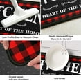 thumbnail image 4 of Framhouse Kitchen Rugs and Mats Set of 2, Black and Red Buffalo Plaid Non-Slip Floor Mat for Home Kitchen Decor - 17x29 and 17x47 Inch, 4 of 6