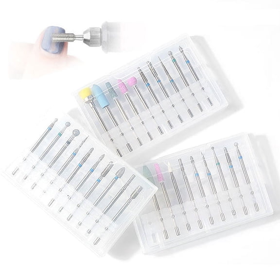 BE-TOOL 30Pcs Nail Drill Bits Cuticle Cleaner Polishing Grinding Heads Nail Salon Nail Care