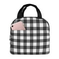 thumbnail image 1 of Easygdp Black White Plaid Bolsa Térmica Premium - Tela Oxford Impermeable, Gran Capacidad, Bolsillo Frontal, Unisex para Trabajo, Escuela, Actividades al Aire Libre y Picnics, 1 of 7