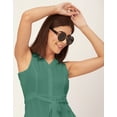 thumbnail image 5 of Moomaya V Neck Rayon Sleeveless Fit And Flare Dress Summer Fashion Women's Dress, 5 of 9