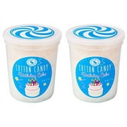Birthday Cake Gourmet Flavored Cotton Candy (2 Pack) – Unique Idea for Holidays, Birthdays, Gag Gifts, Party Favors