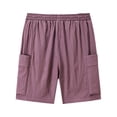 thumbnail image 2 of Pantalones cortos informales para hombre con múltiples bolsillos: transpirables, para el trabajo, actividades al aire libre, corte holgado, 2 of 5