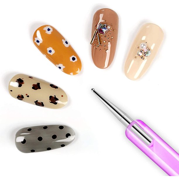 Bolígrafo para puntear uñas Juego de herramientas para marmolear Esmalte de uñas Pintura Manicura Punto Juego de herramientas para arte de uñas (púrpura) 5 piezas ZefeiWu 8390611556020