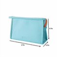 thumbnail image 2 of Makeup Bag Cosmetic Bag for Women,Portable Travel Bag PU Leather Waterproof Toiletry Bag Beauty Zipper Makeup Organizer Bag(Blue), 2 of 4