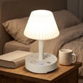 thumbnail image 4 of WIZUTIZ USB Charging Port Multi LED Table Lamp Three Tone Dimmable Bedside Reading Light Household Office Counter Study Work Decor Lighting Ornament, 4 of 7