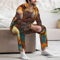 thumbnail image 6 of KLL Hawaiian Style Guinea Pig Sleepwear Mens Flannel Pajamas,Long Cotton Pj Set, 6 of 7