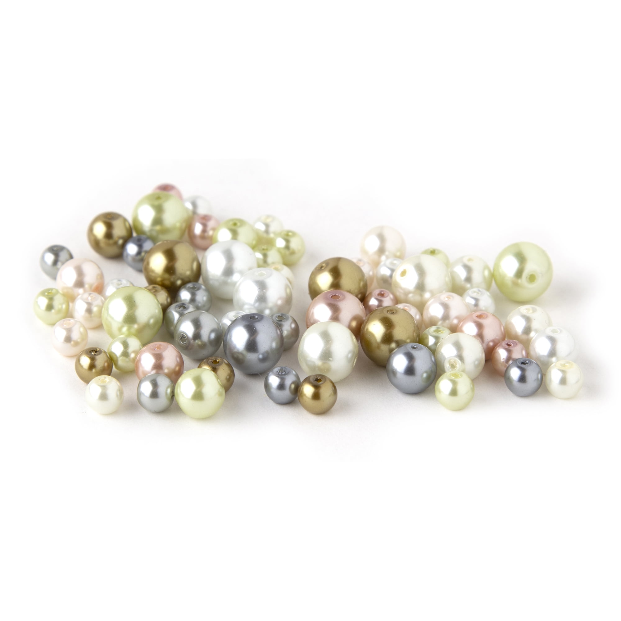 10 Vintage White Round Bead Crafts Jewelry Making 13 mm
