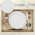 thumbnail image 3 of Ambesonne Brown Place Mats Set of 4, Rustic Japanese Garden Tree, Standard Size, Dark Salmon Caramel Taupe, 3 of 5
