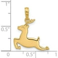 thumbnail image 4 of 14K Yellow Gold Polished Prancing Reindeer Charm (Width 18.8) (Length 22) - Jbsp, 4 of 5