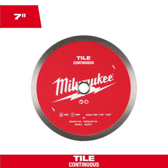 Milwaukee Tool 7 inch Continuous Tile Diamond Blade