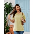 thumbnail image 6 of SHIBEVER Summer Short Sleeve T Shirts for Women Casual Loose Side Split Tunic Tops Comfortable Crew Neck Tops, 6 of 8