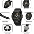 thumbnail image 5 of Men's Waterproof Sports Watch with Dual Display Multifunction Chronograph Week Date Analog Digital for Outdoor, 5 of 12