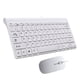 thumbnail image 1 of Combo de teclado y ratón de membrana premium con cable de 78 teclas y conexión USB para PC, portátil y notebook, color blanco, 1 of 8