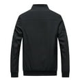 thumbnail image 4 of Fesfesfes Jacket for Men's Solid Long Sleeve Coat Zipper Pocket Stand Collar Hooded Jacket, 4 of 8