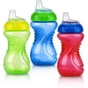 Nuby No-Spill Easy Grip Cup, 10 Ounce Red/Blue/Green 3 Pack