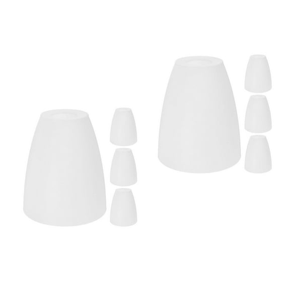 Hemoton 8 pcs White Plastic Lampshade Set For E14 Lamp Holder Small Lampshade Lamp Shade For Standing Lamp Bathroom Light Shade Mini Lamp Shade