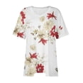 thumbnail image 4 of Oversized Tshirts for Curvy Women Plus Size Summer Graphic Tees Trendy Casual Short Sleeve Loose Fit Tops Tshirt(White 4XL), 4 of 4