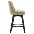 thumbnail image 5 of MINCETA Counter Stool,26" 360 Free Swivel Upholstered Bar Stool with Back-Set of 2-PU in Khaki, 5 of 7