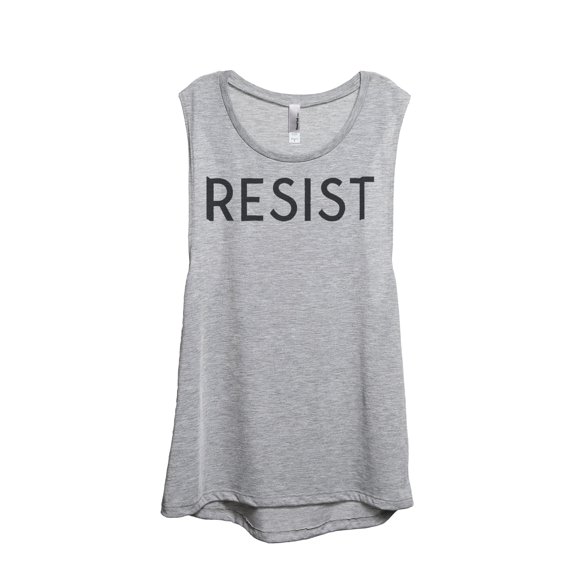 Thread Tank Designs - Resist Women's Sleeveless Muscle Tank Top Tee