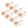 thumbnail image 4 of 20 conectores de cable SPL, 1 entrada, 3 salidas, divisor de presión, bloque de terminales de conductor tipo T (naranja), 4 of 14