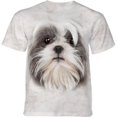 thumbnail image 1 of The Mountain 5465664 Grey Shih Tzu Face Tri-Blends T-Shirt - 2XL, 1 of 1
