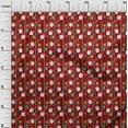 thumbnail image 2 of oneOone Viscose Chiffon Maroon Fabric Merry Christmas Diy Clothing Quilting Fabric Print Fabric By Yard 42 Inch Wide, 2 of 4