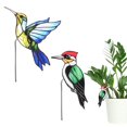 thumbnail image 1 of Uxcell 2-Pack Abrazaderas para Macetas de Aves, Estacas de Jardín de Colibrí de Acrílico de 3.5/3.5" para Decoración de Colgadores de Jardineras [Estilo 9/13], 1 of 7