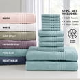 thumbnail image 2 of BrylaneHome 12 Piece Zero-Twist Bath Towel Set, 2 of 6