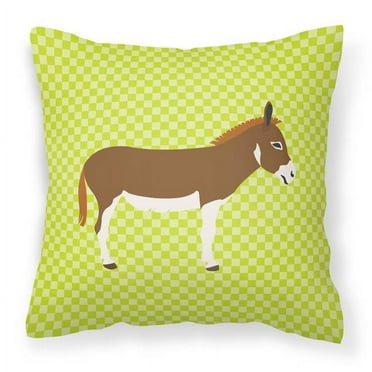 Animal Art Checkboard Design Fabric Decorative Pillow