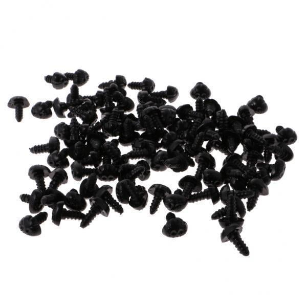 De Seguridad De Plástico De 2x100 Piezas Perro Animal Juguete Muñeca DIY Artesanía 10*13mm Zulema Nariz de seguridad de plástico
