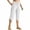 White, variant on Womens Summer Bech Capris Elastic Waist Quick Dry Pant Swimsuits Bathing Bottoms Cropped Pants with Zipper Pocket Khaki S