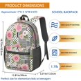 thumbnail image 3 of Pioneer Flower Floral Print Pattern 17" School Backpacks for Teens,Waterproof Oxford Fabric,S-Shape Padded Straps for School,Travel,Hiking,Camping, 3 of 5
