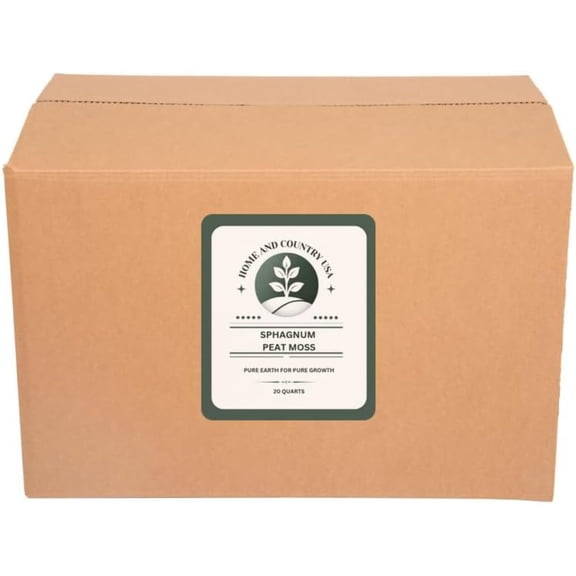 Home Country USA - Sphagnum Peat Moss, 100% Organic Soil Conditioner, Enhanced Root Development (Peat Moss, 20 Quart)