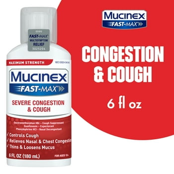 Congestion and  Liquid, Mucinex Fast-Max Severe Congestion and  Liquid, 6 fl. oz.