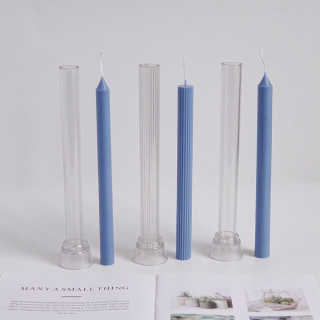Molde de plástico para velas de aromaterapia, para hacer velas, con forma de aguja de 2,2 cm de diámetro y varillas finas de cera verticales, para hacer velas de aromaterapia