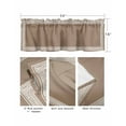 thumbnail image 3 of Brown Geometric Curtain Valance for Windows/Living Room/Kitchen/Bathroom/Café, Short Rod Pocket Tier Curtain Window Treatment Panel Vintage Greece Key Topper Curtain 42''x18'', 3 of 6