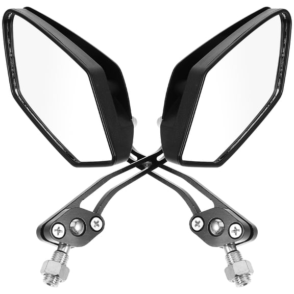 FELTECHELECTR Motorcycle Rearview Mirrors Aluminum 2Pcs Compact Design