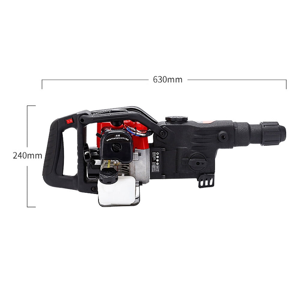 32.7CC Industrial Gasoline Demolition Hammer Drilling Machine Concrete Breaker